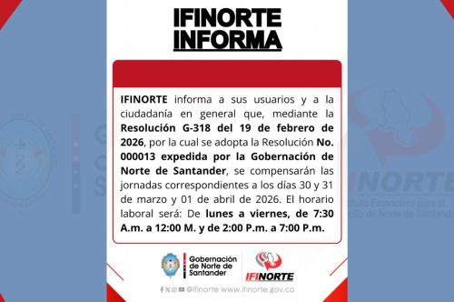 IFINORTE ADOPTA RESOLUCIÓN No. 000013 DE LA GOBERNACIÓN DE NORTE DE SANTANDER