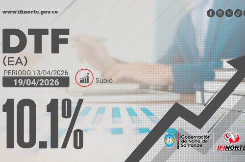 DTF VIGENTE DEL 13 AL 19 DE ABRIL ES DEL 10,1% (SUBIÓ)